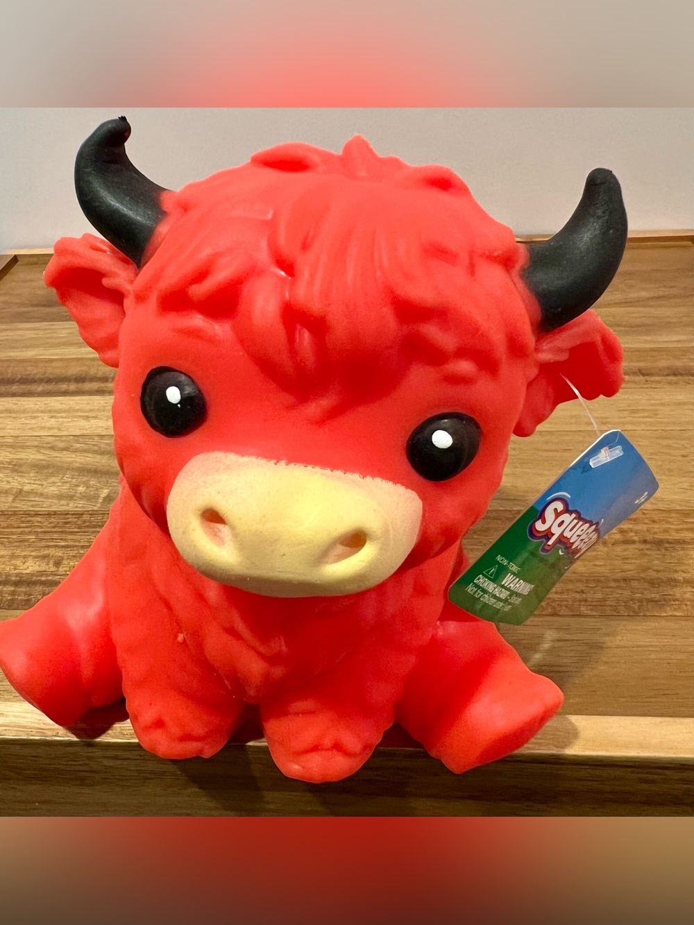 🌟Toymendous Red Squishy Squeezy Highland Cow 🐮 ❤️